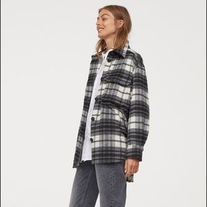 H&M plaid shirt jacket